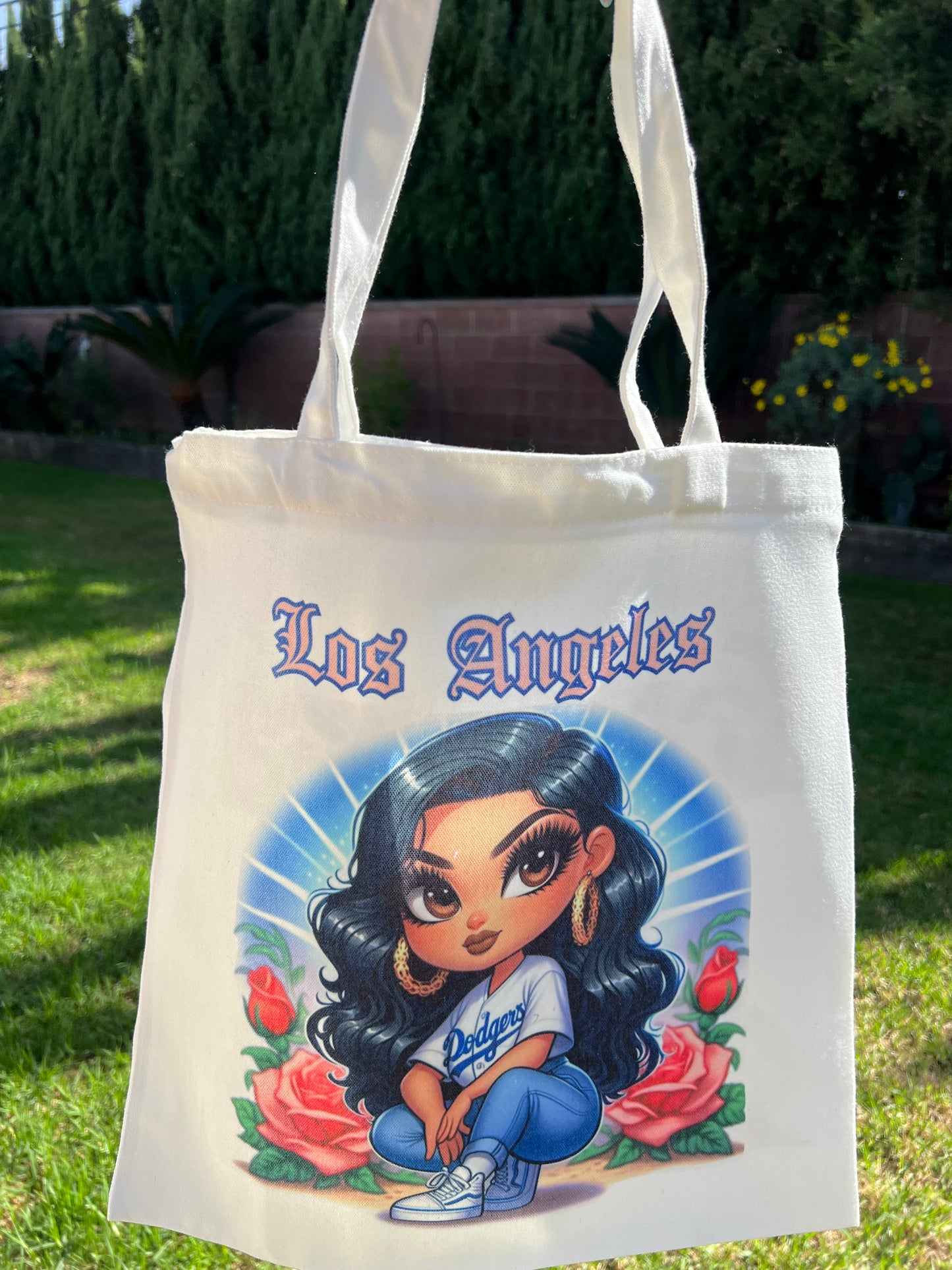Los Angeles Chicana Girl Canvas Tote Bag