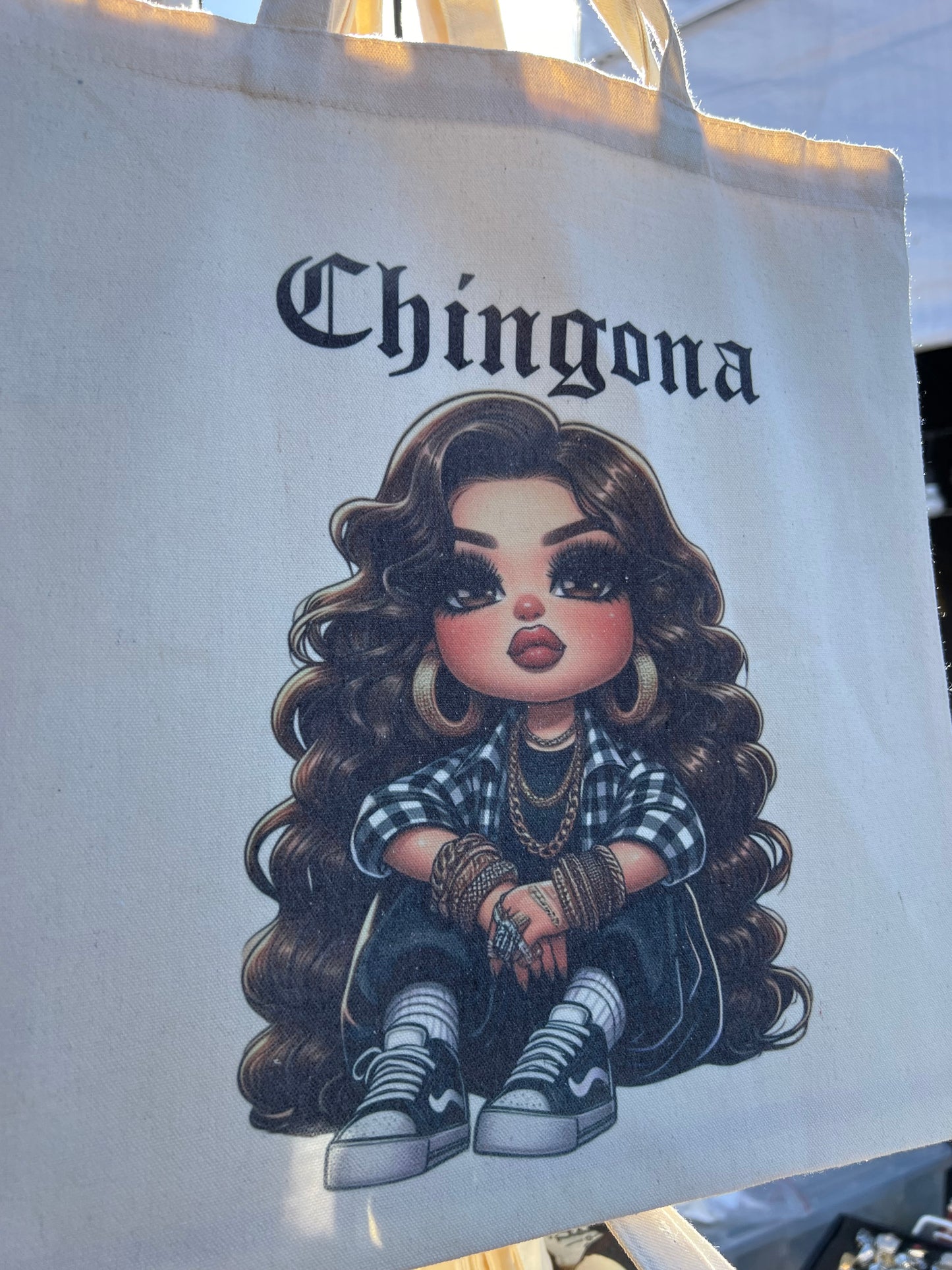 Chingona Canvas Tote Bag