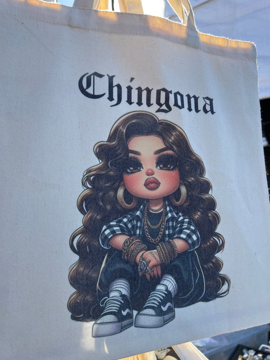Chingona Canvas Tote Bag