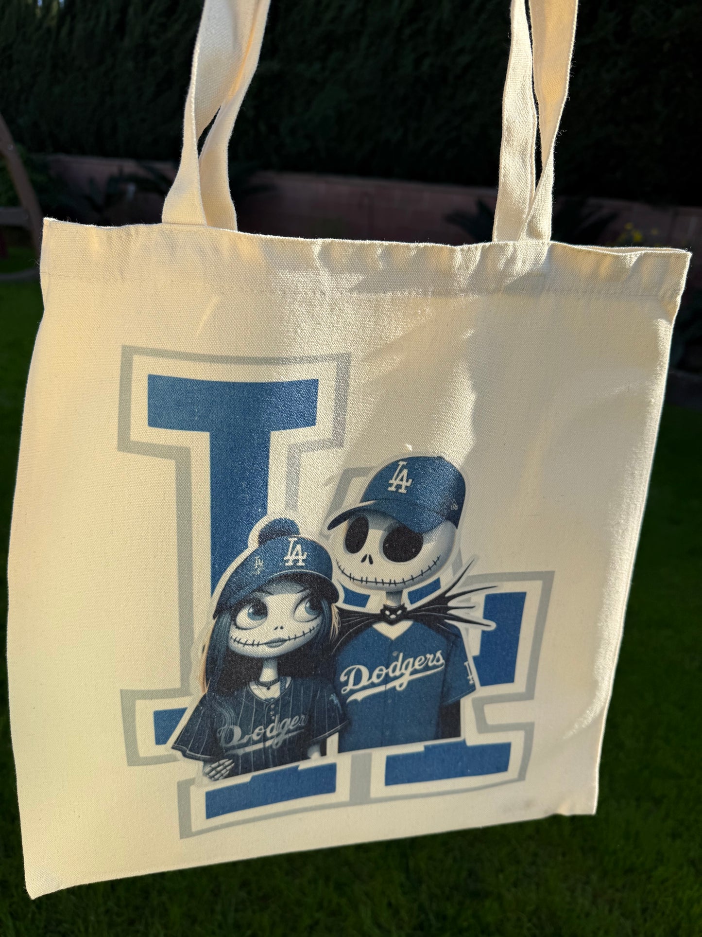 Jack Couple Baseball Canvas Tote Bag