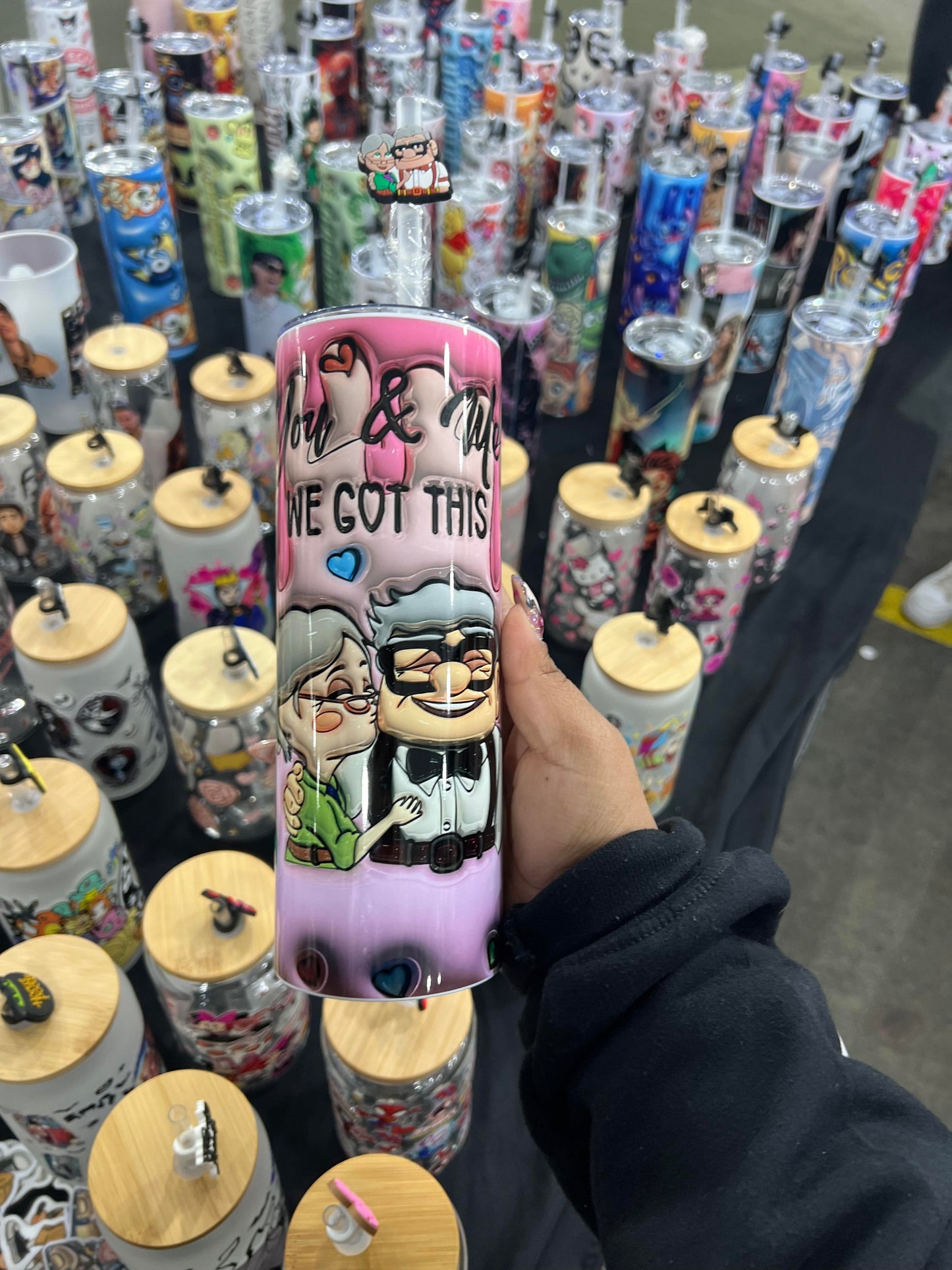 Pink Adventure Couple 20oz Tumbler