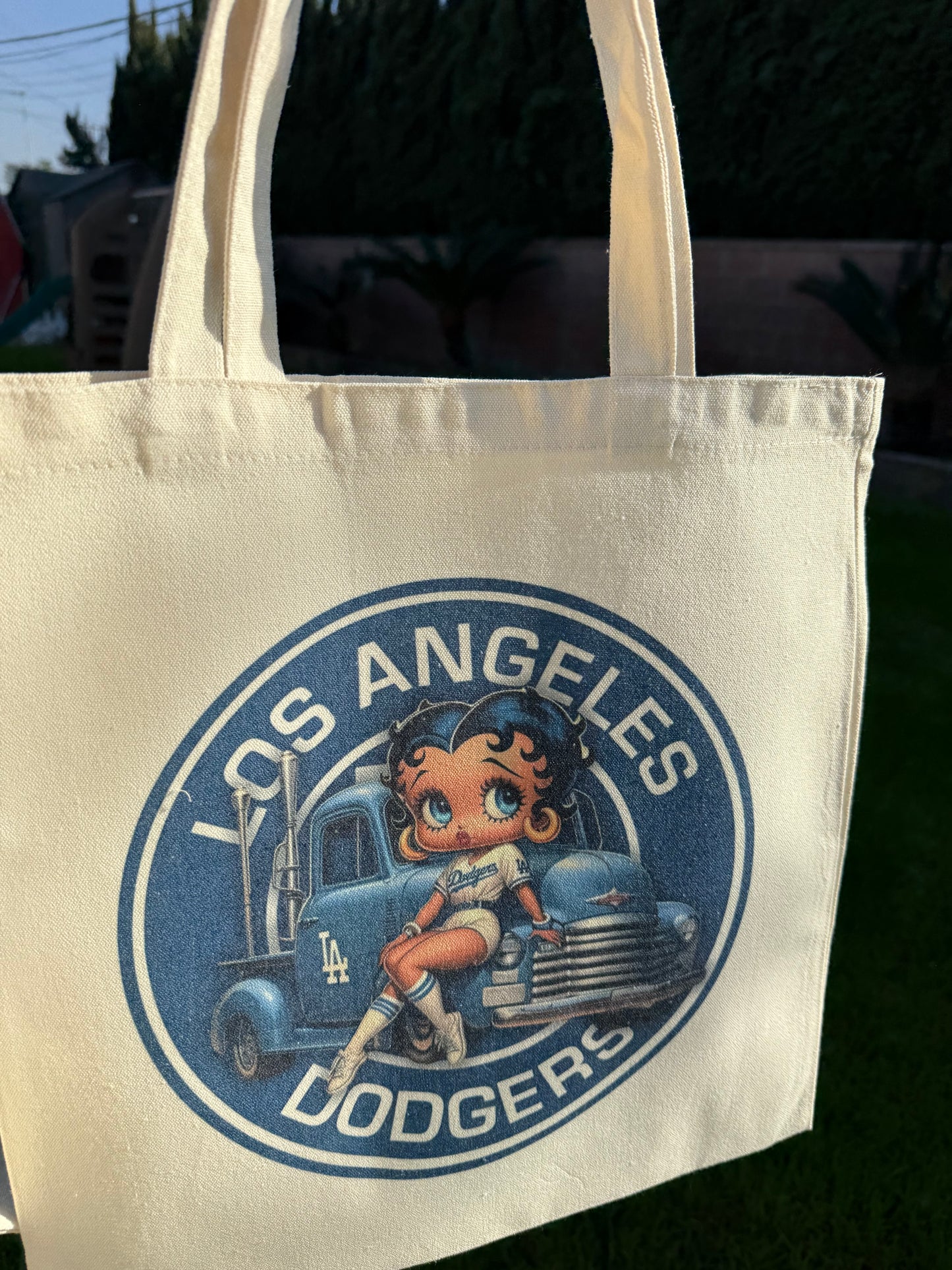 Betty Baseball Canvas Tote Bag