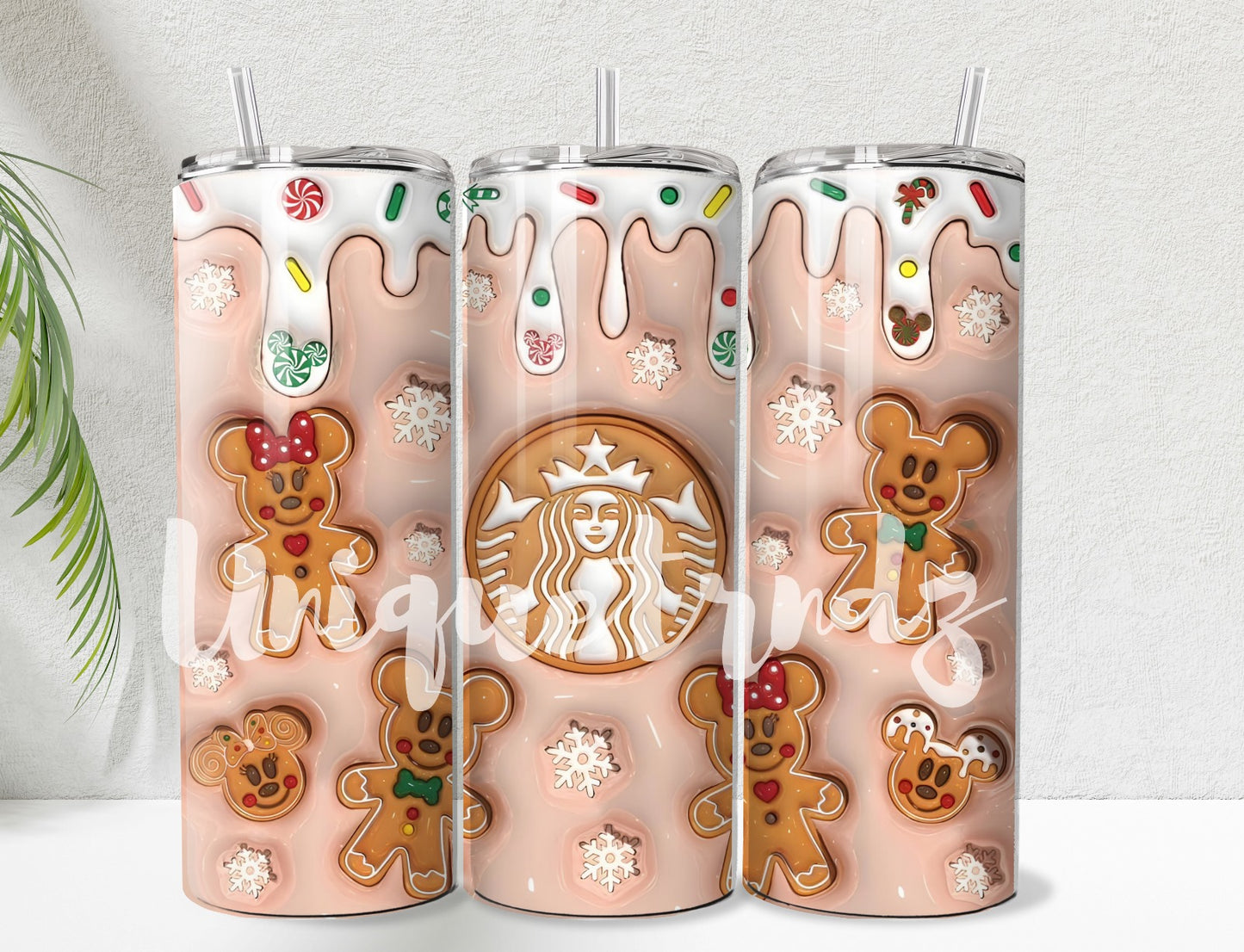 Gingerbread Mouse and Friends Christmas edition 20oz Tumbler
