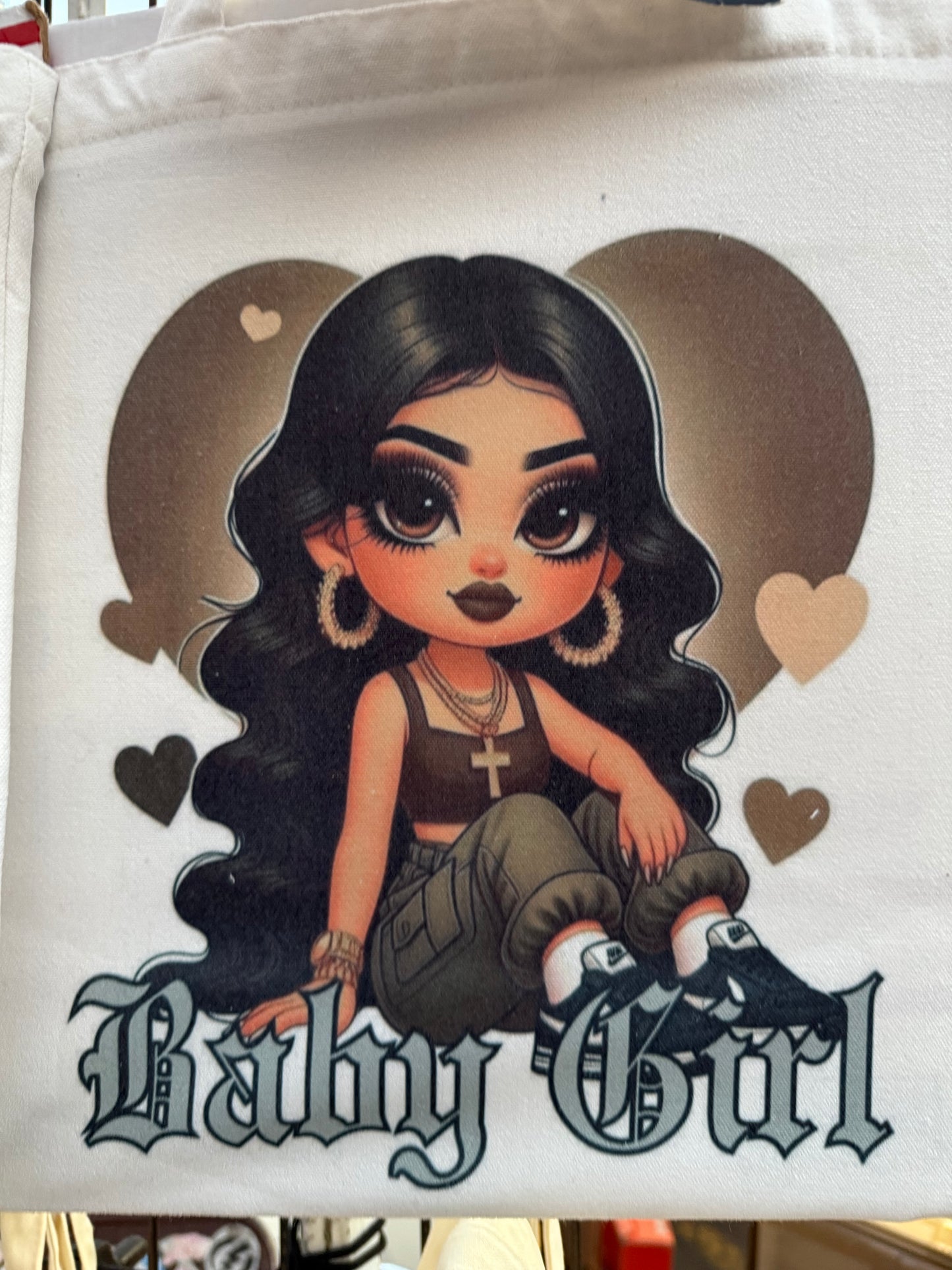 Baby Girl Canvas Tote Bag