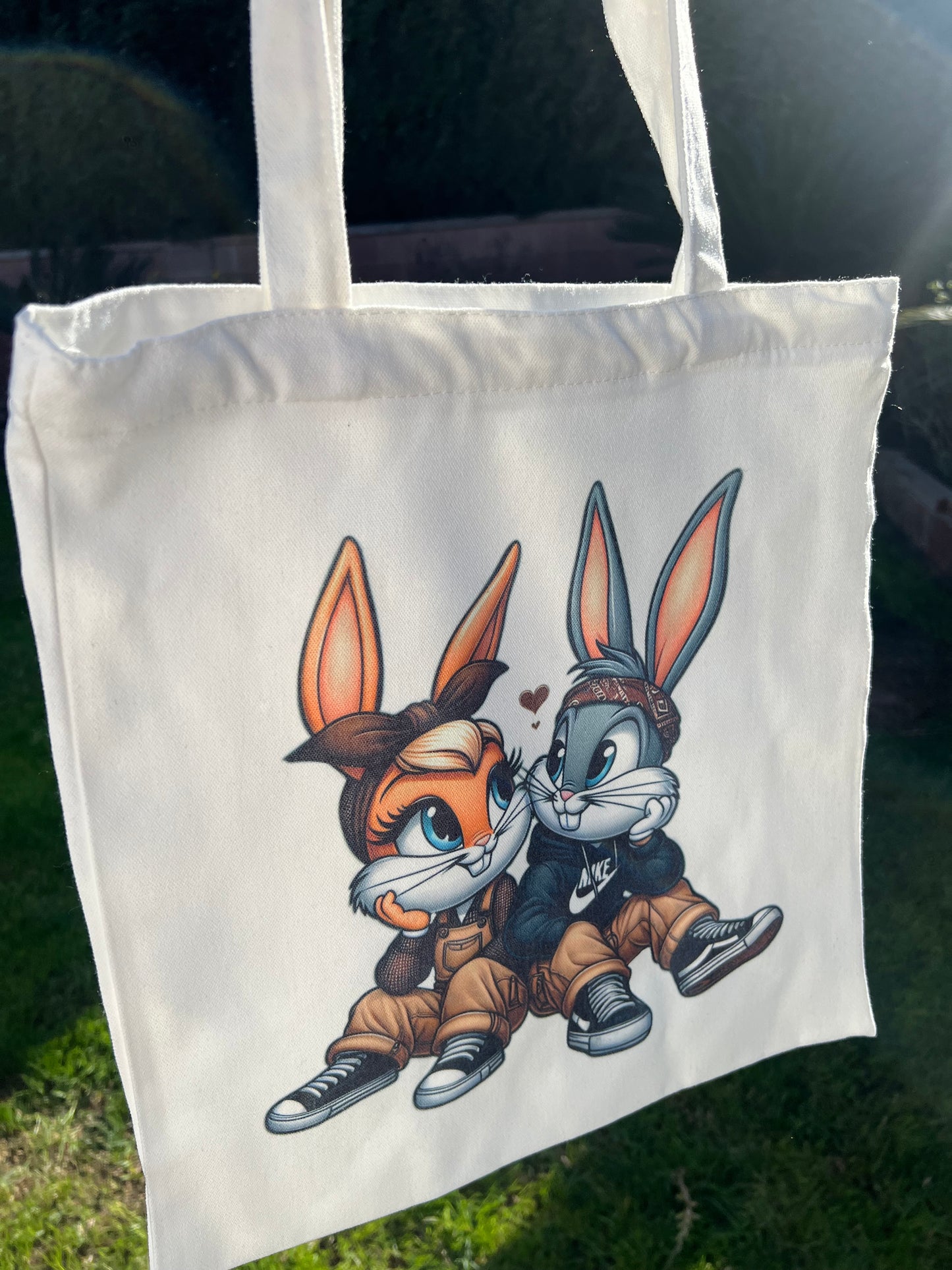 Bunny couple love Canvas Tote Bag