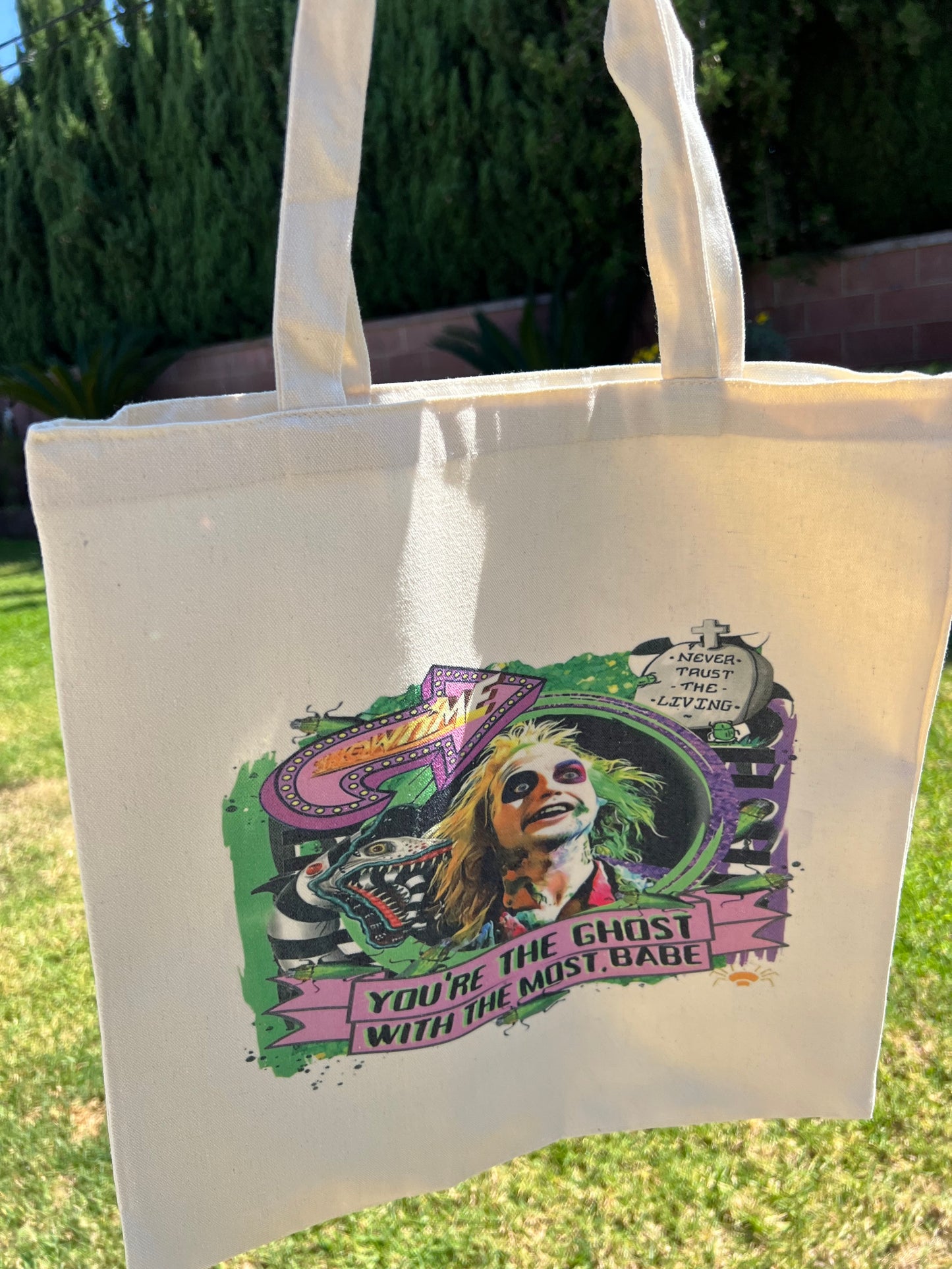 Beetle-Ghost Canvas Tote Bag
