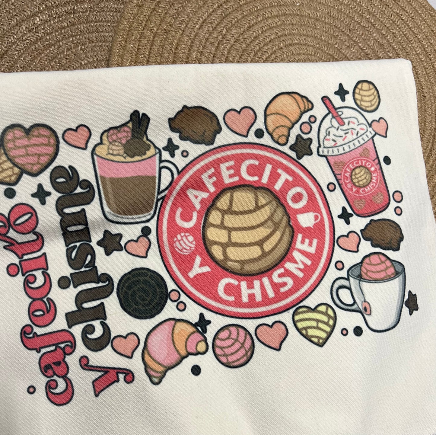 Cafecito Y Chisme Canvas Tote Bag