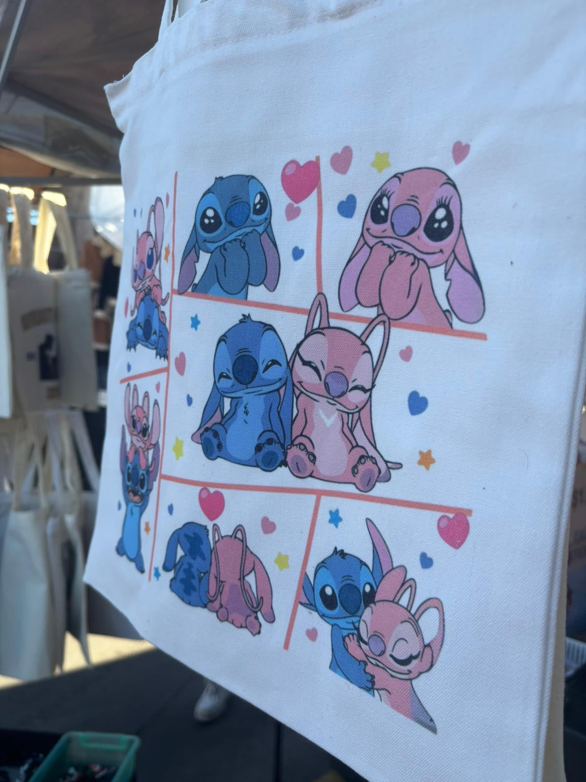 Alien and Girlfriend Canvas Tote Bag
