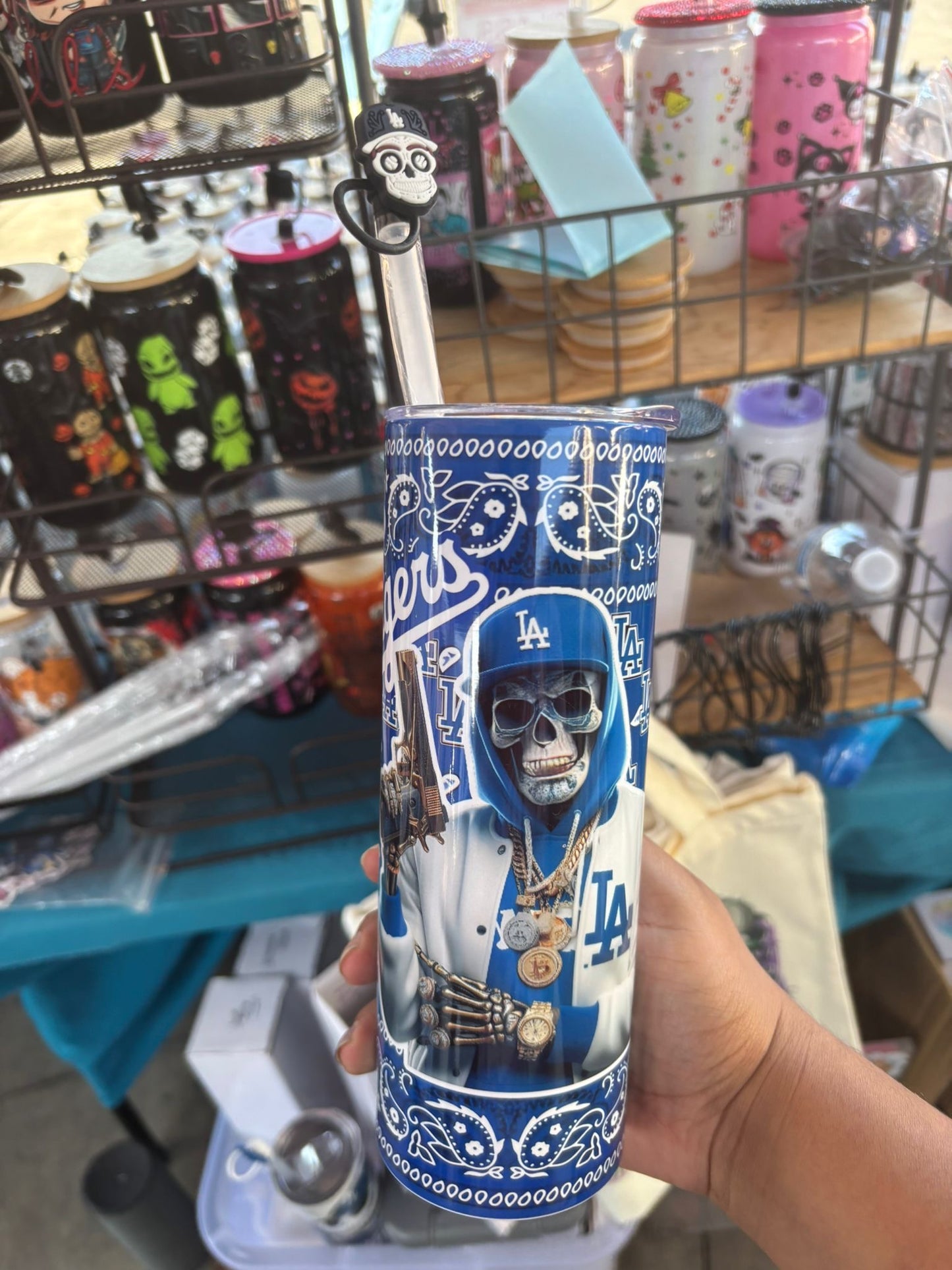 L.A. Baseball Skull Guy Sport Team 20oz Tumbler