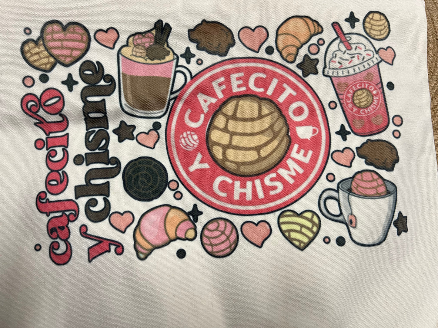 Cafecito Y Chisme Canvas Tote Bag