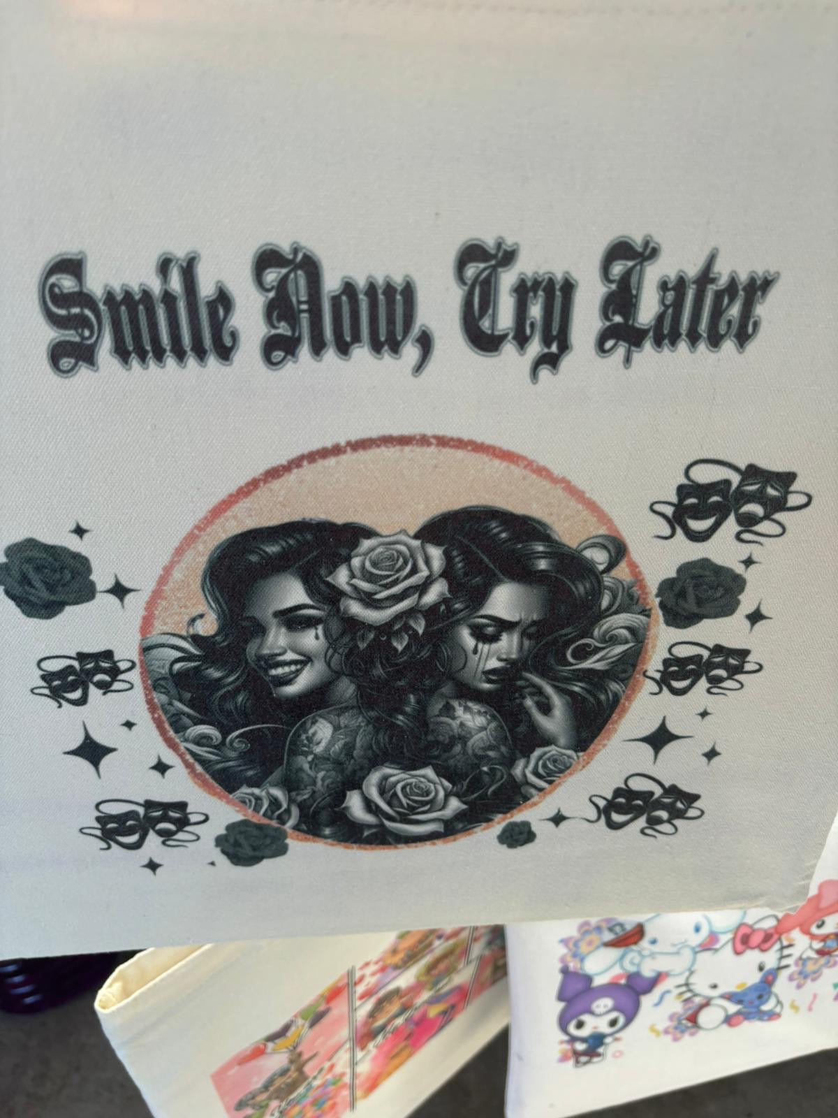 Smile Now, Cry Later Canvas Tote Bag