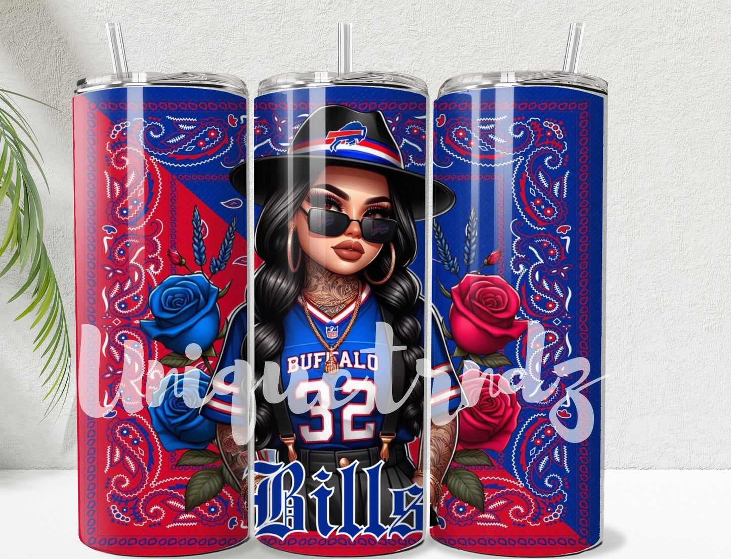Chicana Buffalo Football Sport Team 20oz Tumbler