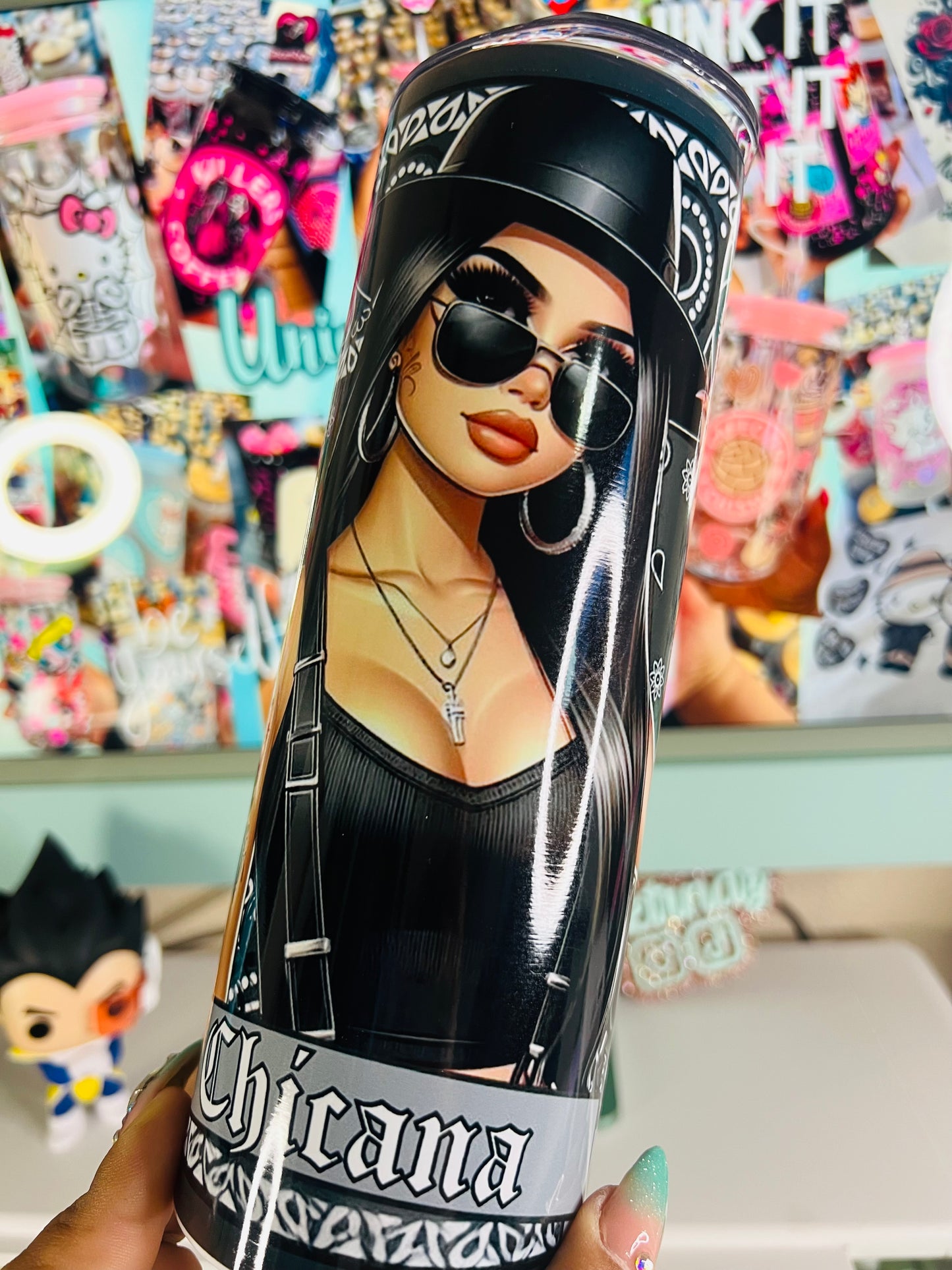 Chicana Girl Bandana 20oz Tumbler