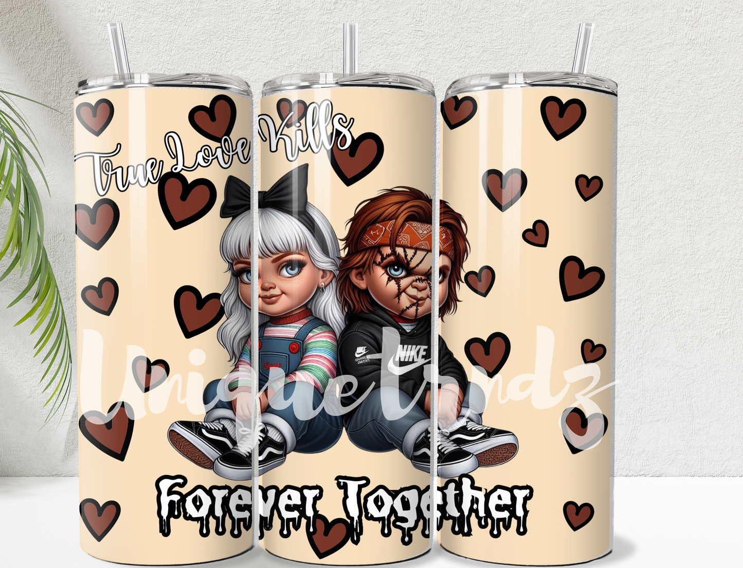 Killer Doll Couple 20oz Tumbler (True Love Kills)