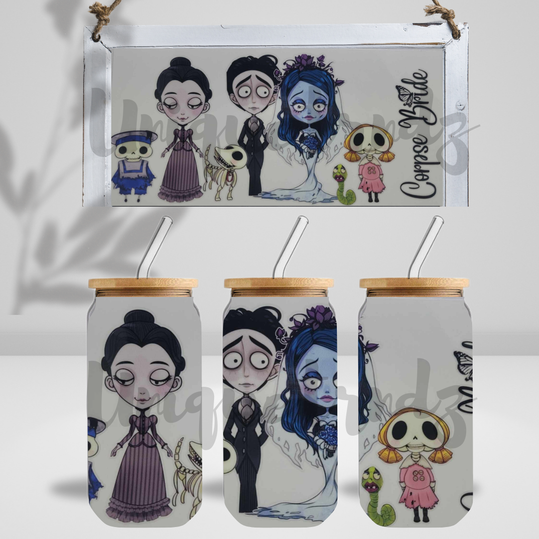 Bride and Fam 16oz Glass Cup