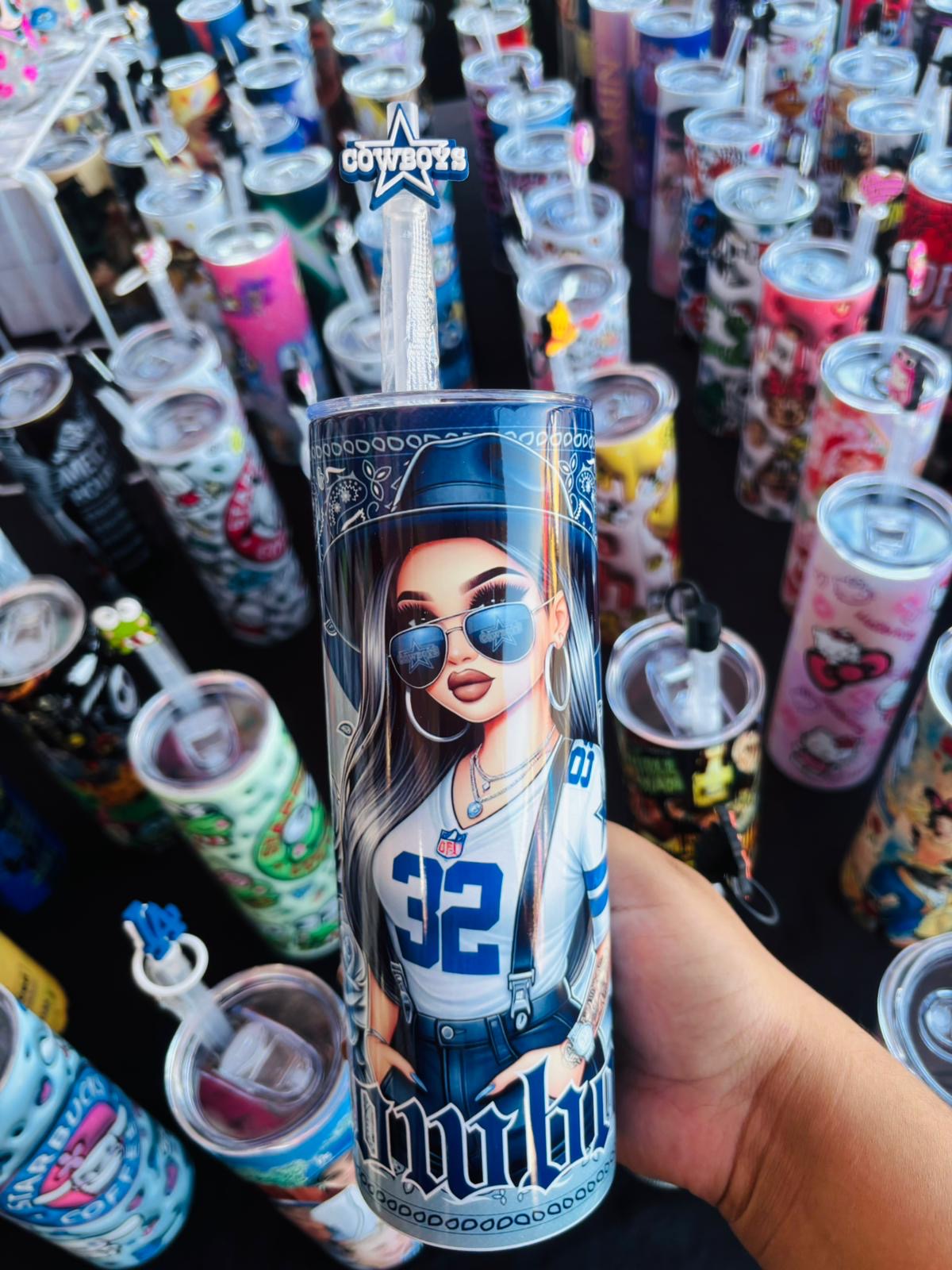 Chicana Dallas Football Sport Team 20oz Tumbler