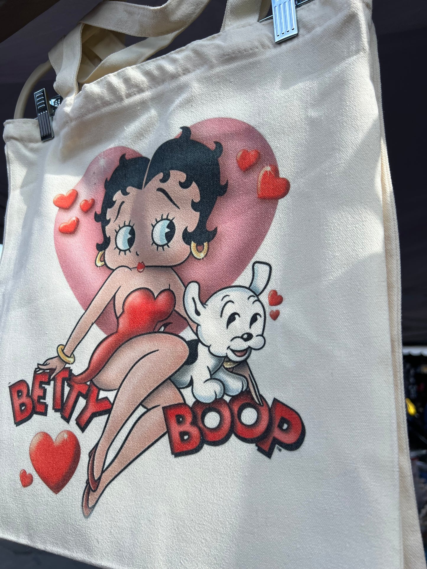 Betty Sexy with dog Canvas Tote Bag