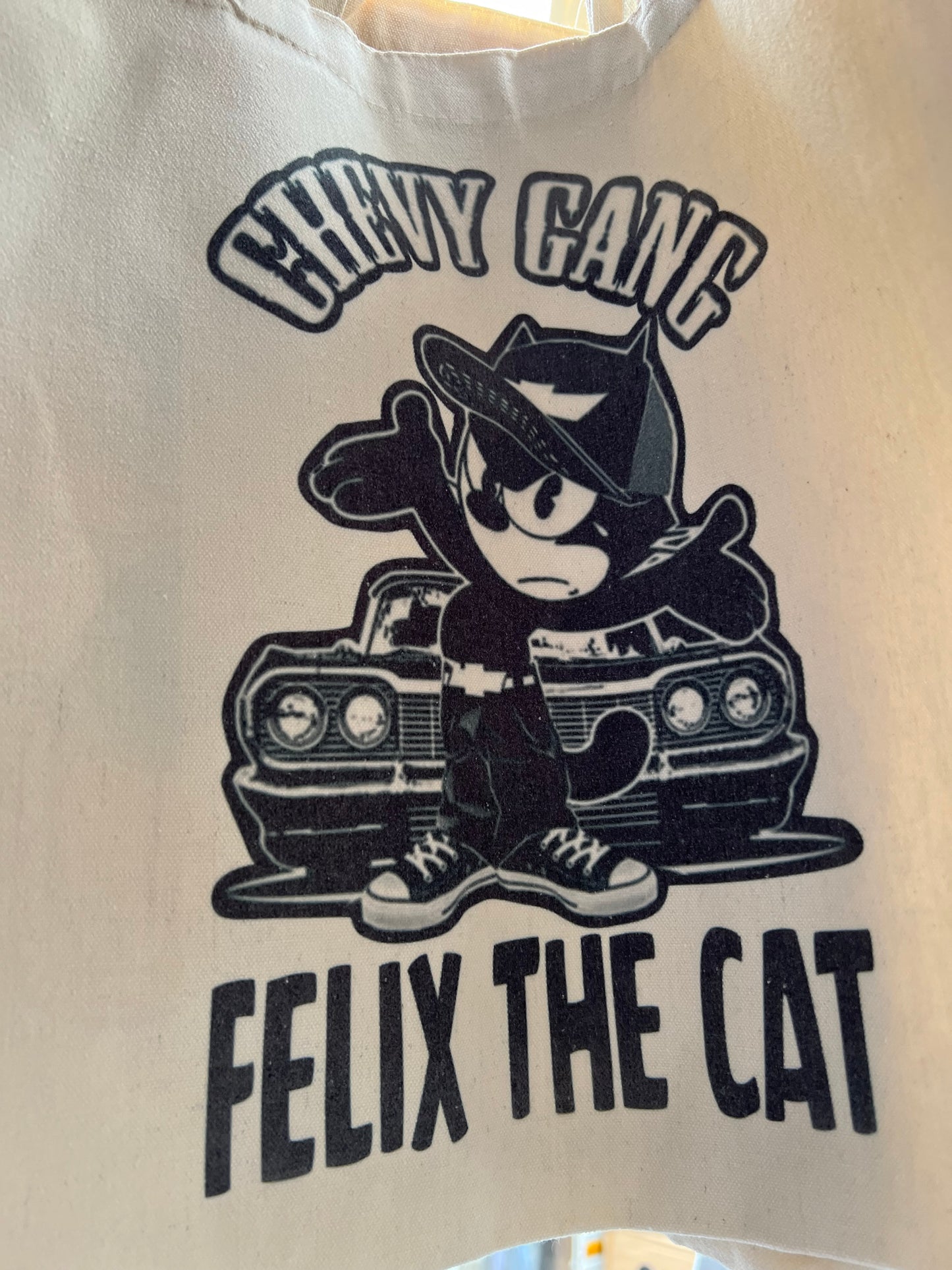 Chevy Gang Cat Canvas Tote Bag