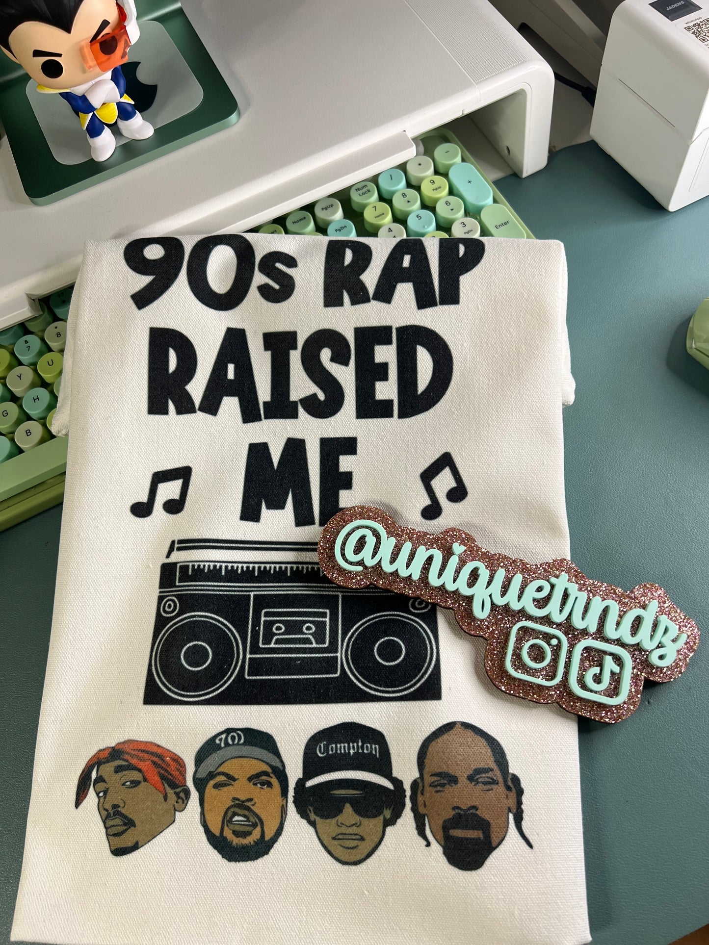90s Rap Raised Me Canvas Tote Bag
