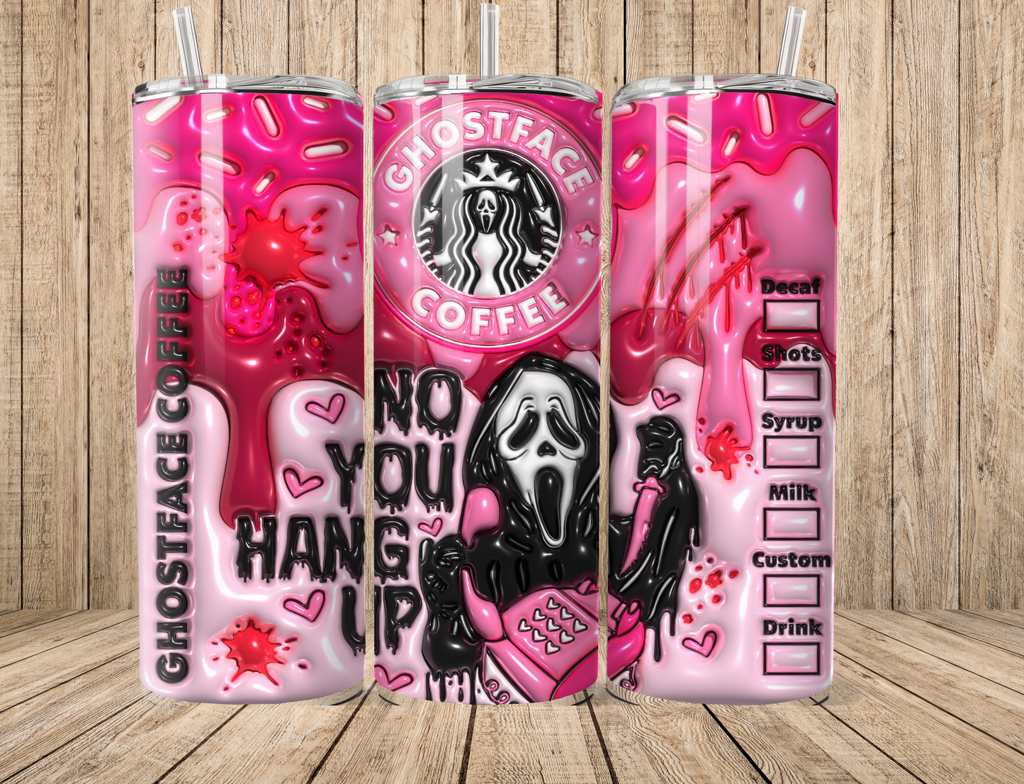 Horror Scary Ghost Pink No You Hang Up 20oz Tumbler