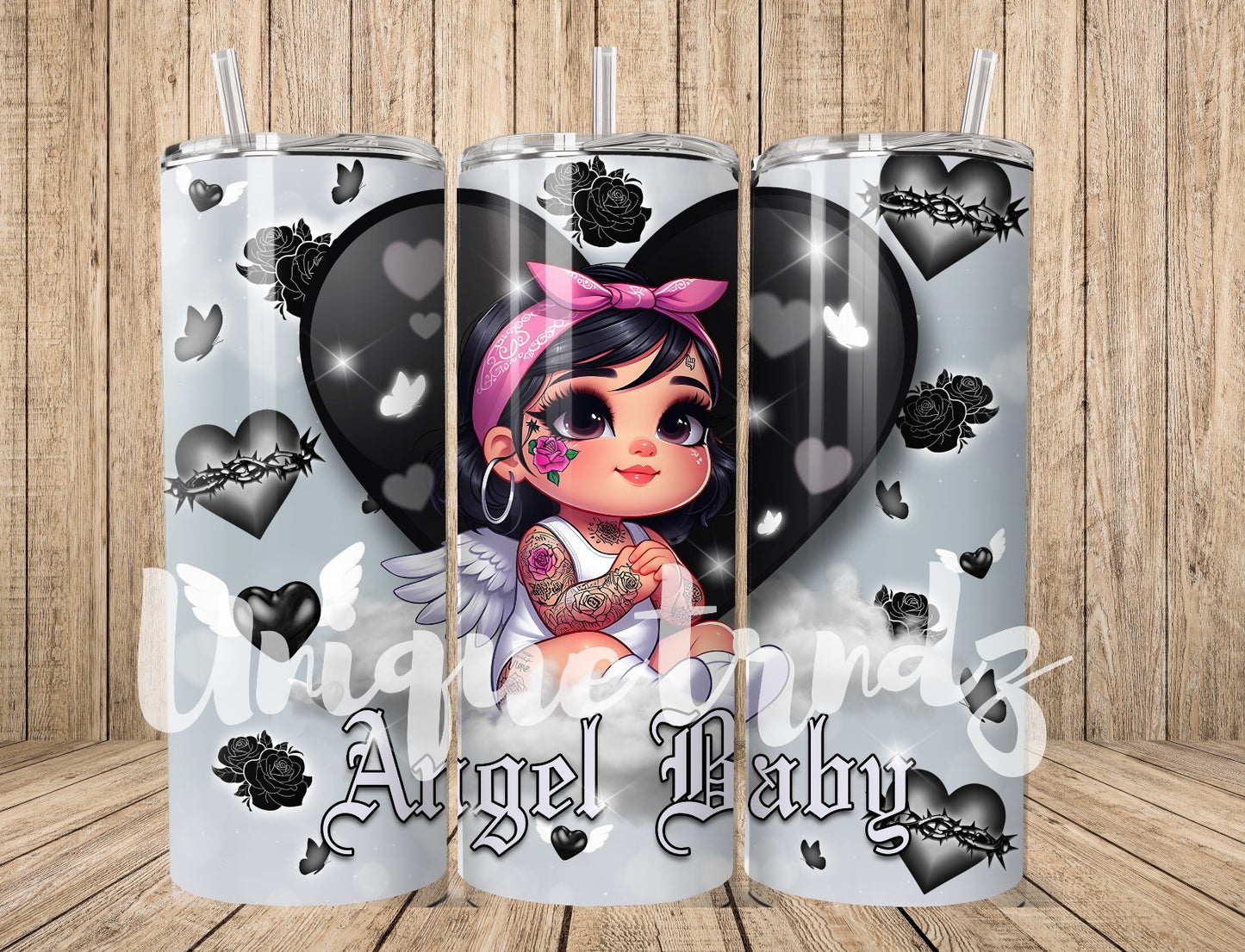 Angel Baby Black 20oz Tumbler