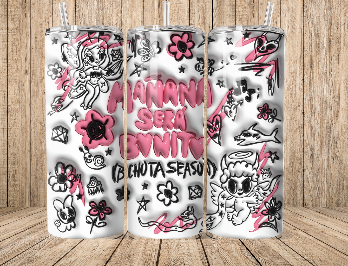 Mañana Spanish Singer in 3D Fluffy 20oz Tumbler