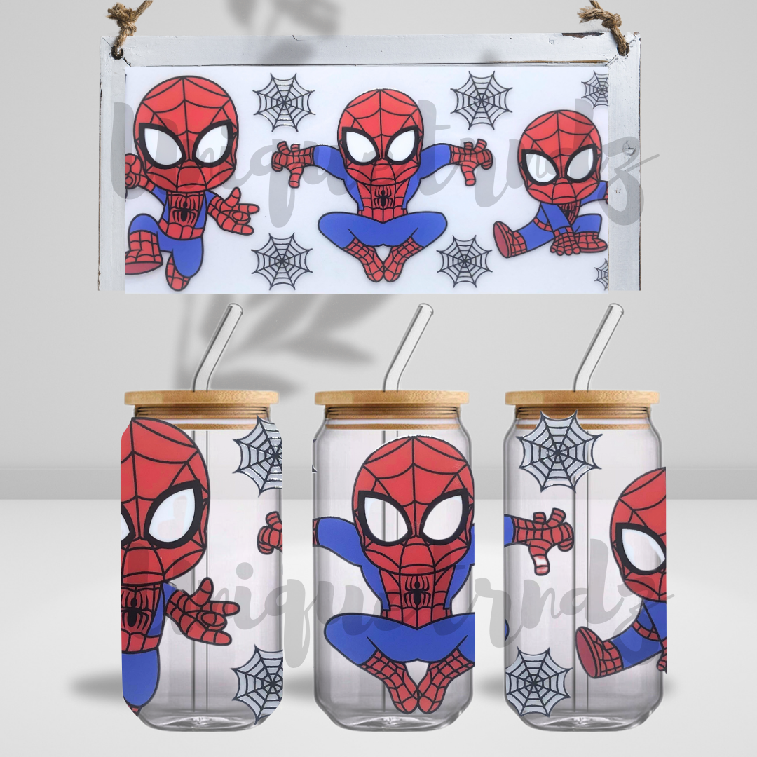 Sp*dey Jumping All Around 16oz Glass Cup