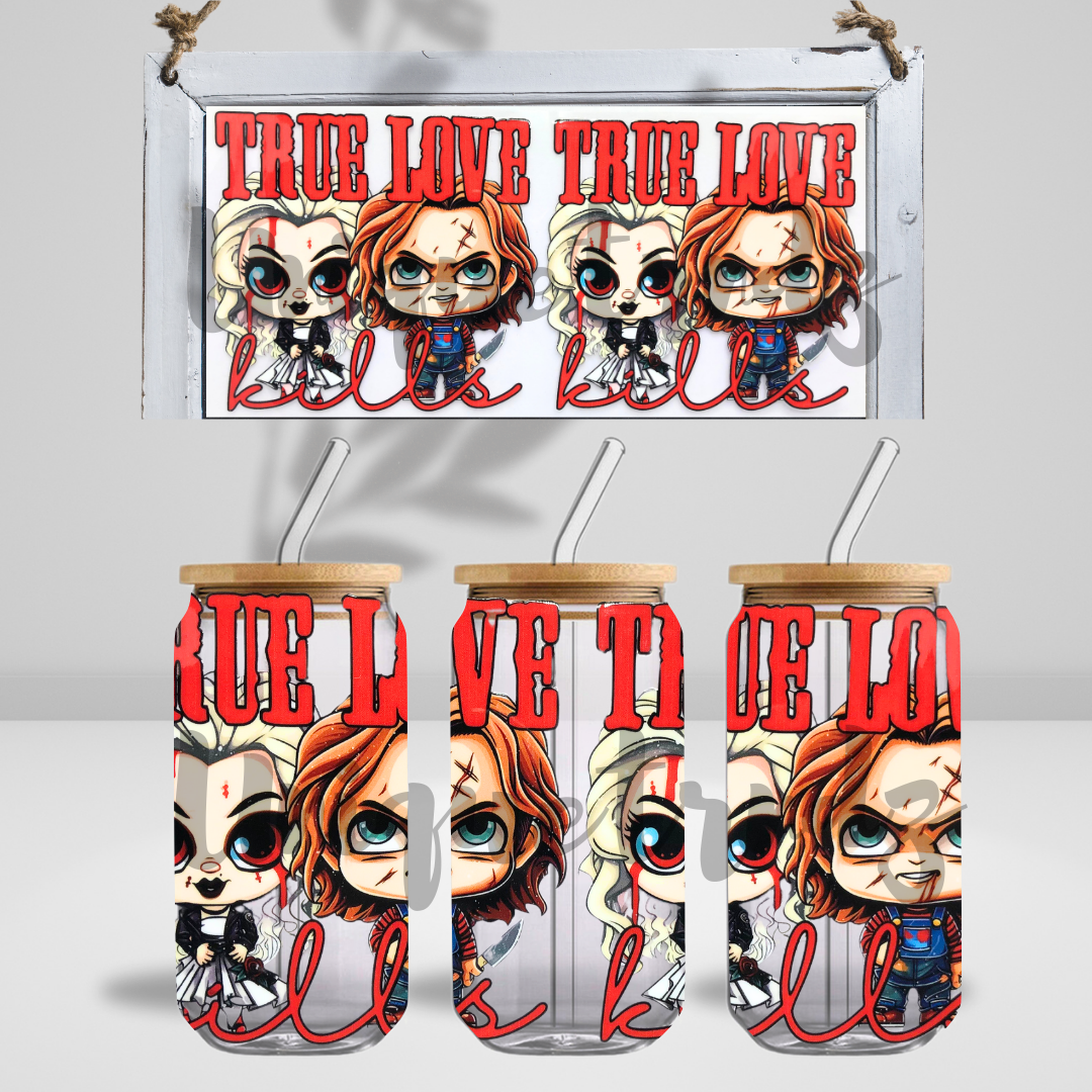 Killer Dolls True Love 16oz Glass Cup