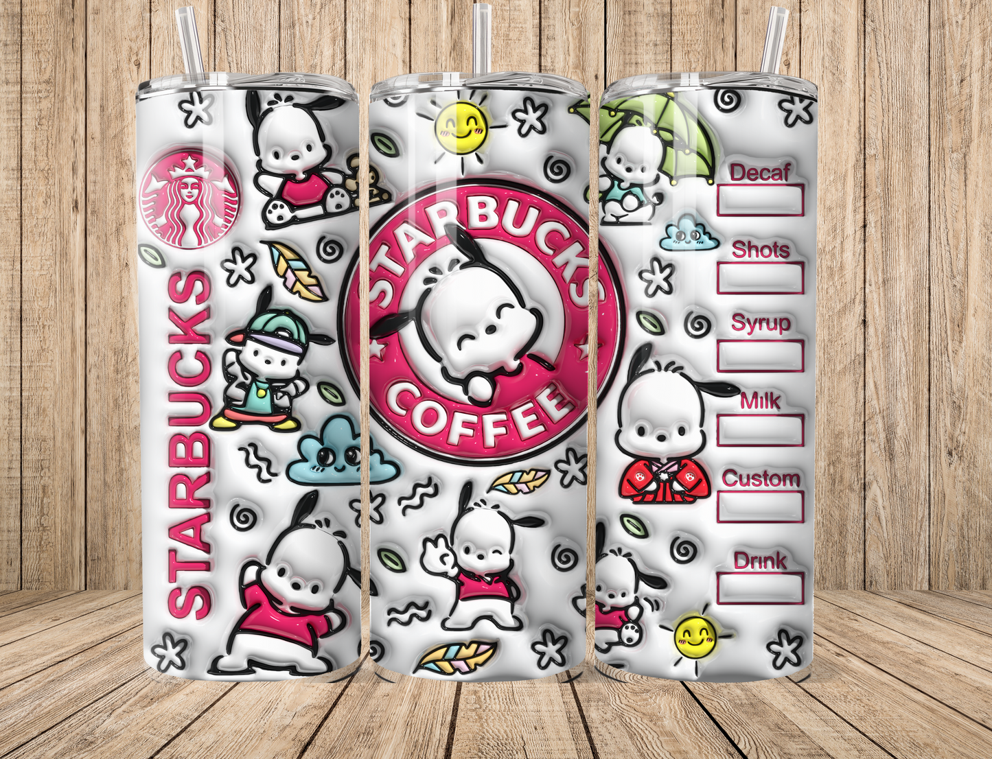 Cute Dog Kawaii Character 20oz Tumbler