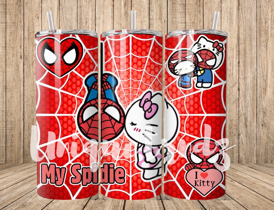 Kitty And Sp*dy Lovers in Red 20oz Tumbler