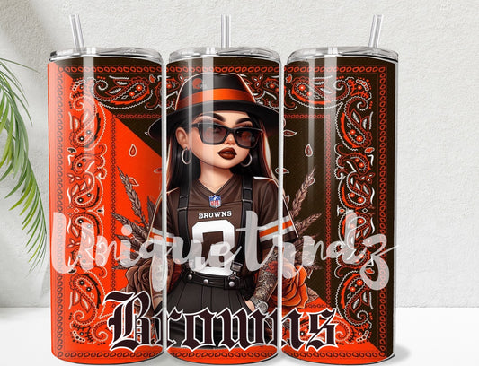 Chicana Cleveland Football Sport Team 20oz Tumbler