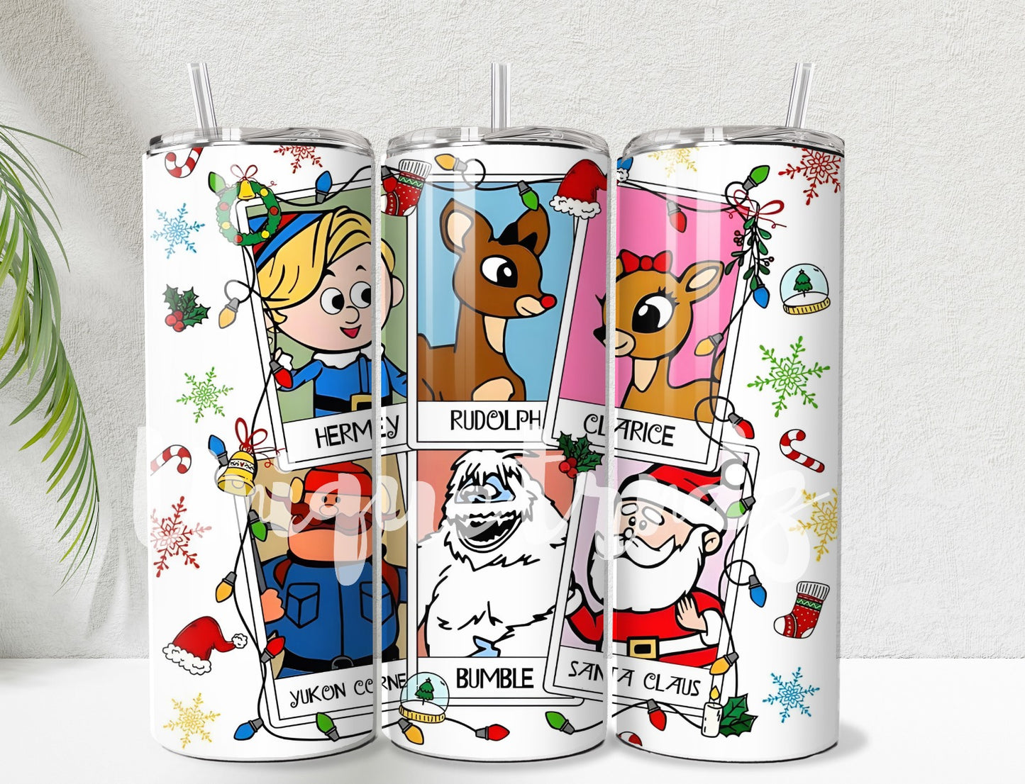 Santa and Elf Story 20oz Tumbler in (Glow in Dark)