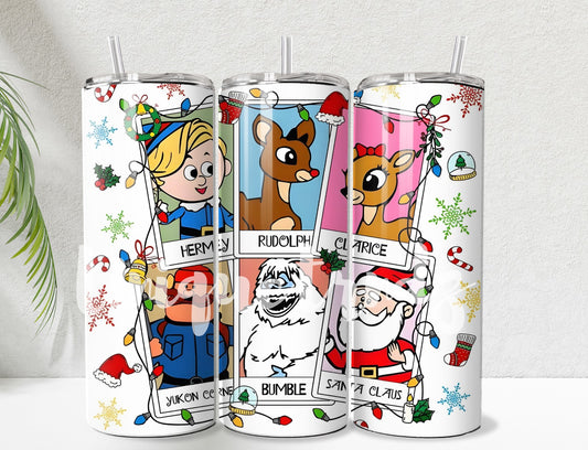 Santa and Elf Story 20oz Tumbler in (Glow in Dark)