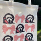 Ghost Pink Spooky Coquette Canvas Tote Bag