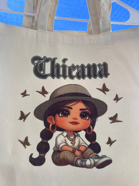 CHICANA Girl Canvas Tote Bag