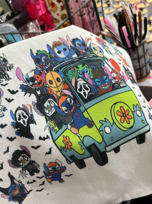 Spooky Alien Bus Canvas Tote Bag