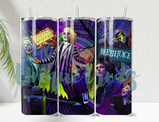 Beetle-Juice Dark 20oz Tumbler with Color Lid