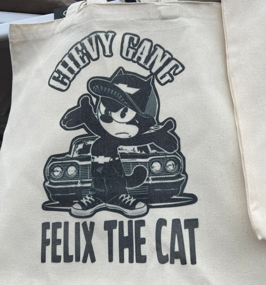 Chevy Gang Cat Canvas Tote Bag