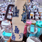 L.A. Baseball Skull 40oz Tumbler Handle Dupe (SPEAKER)