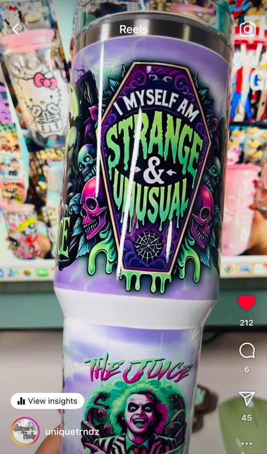 Scary Bettle 40oz Tumbler Handle Dupe (SPEAKER)
