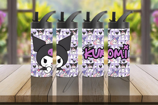 12oz Purple Kawaii Tumbler Stainless Steel