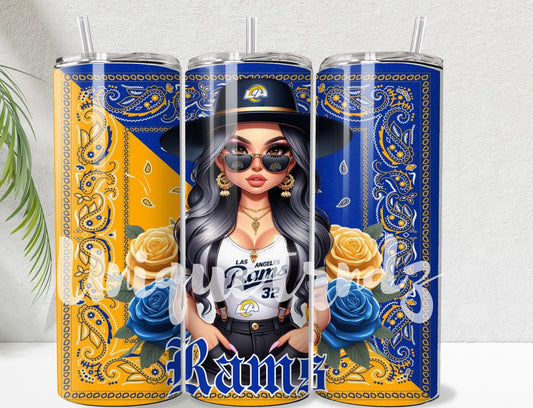 Chicana L.A. Fan Football Sport Team 20oz Tumbler