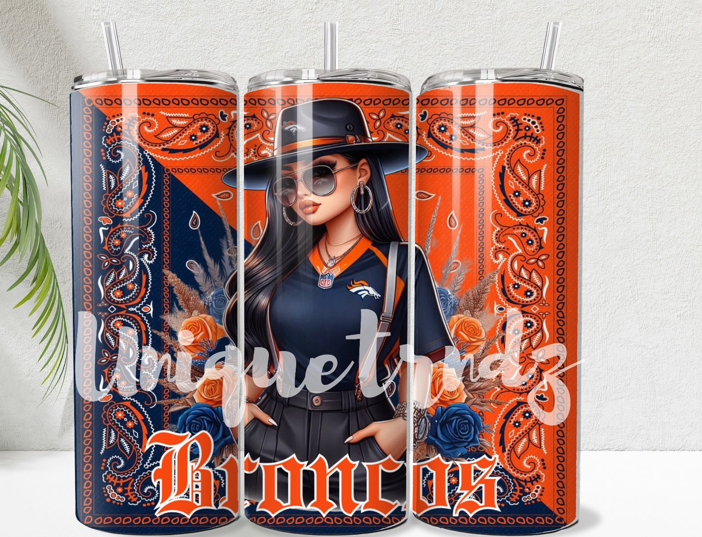 Chicana Denver Football Sport Team 20oz Tumbler