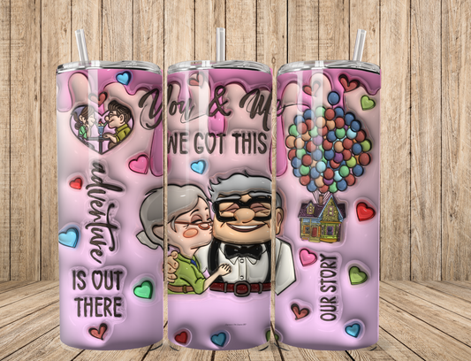 Pink Adventure Couple 20oz Tumbler