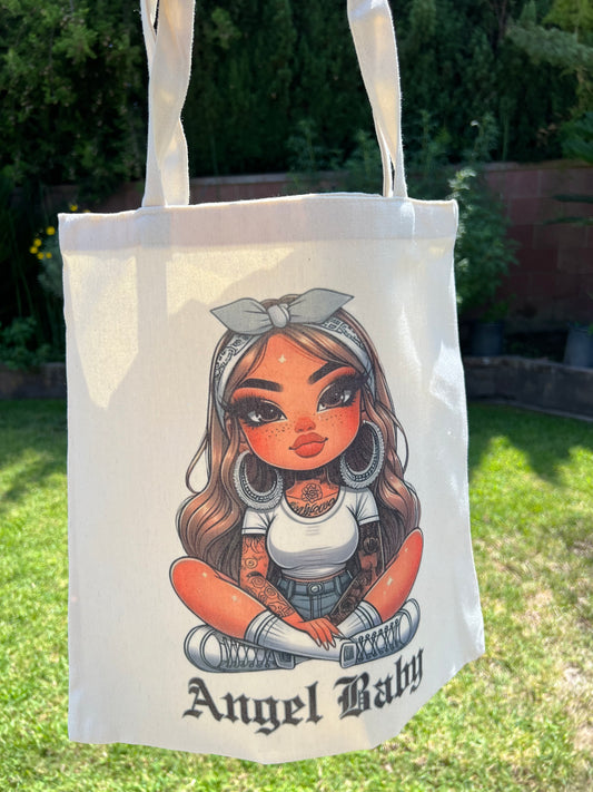 Angel Baby Canvas Tote Bag