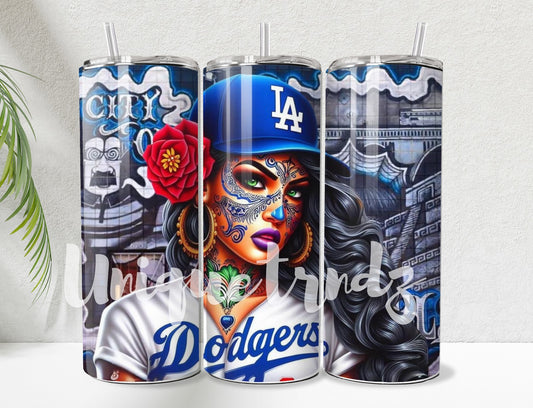 Chicana Paint Face Baseball Sport Team 20oz Tumbler