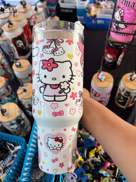 Kitty and Friends 40oz Tumbler Handle Dupe (Speaker)
