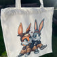 Bunny couple love Canvas Tote Bag