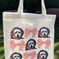 Ghost Pink Spooky Coquette Canvas Tote Bag
