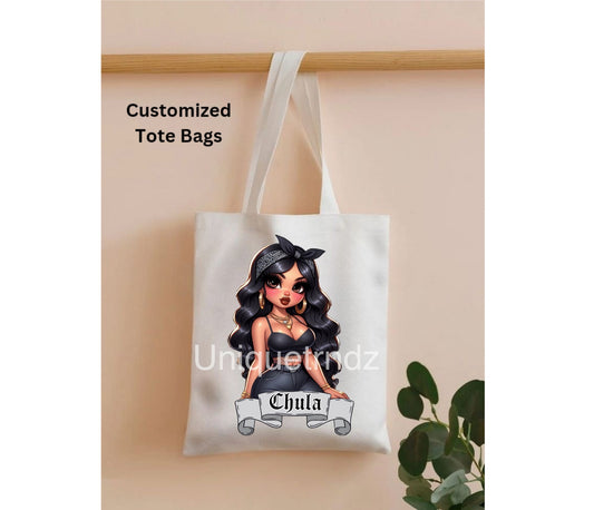 Chicana Chula Canvas Tote Bag